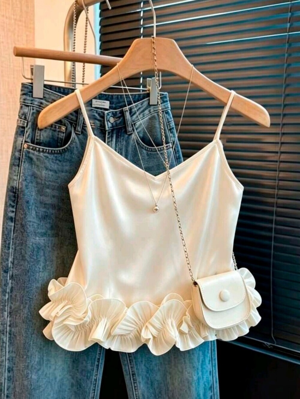 Women's Elegant Cream White Lace Hem Camisole,Elegant Summer Tea Party